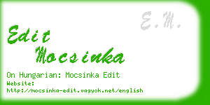 edit mocsinka business card